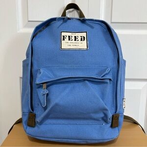 FEED Projects Blue Cotton Canvas Backpack Unisex